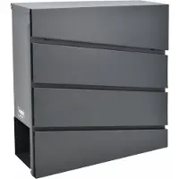 AWTOOLS AW75041 - Brievenbus - Antraciet - Staal - Weerbestendig
