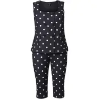 Ulla Popken - Dames - Jersey jumpsuit - Zwart - Maat 42