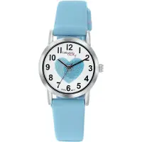 Lucardi Analoog horloge 'Liebe' aqua / zilver