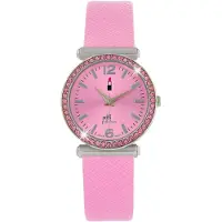 Lucardi Analoog horloge 'Farbenfroh' lichtroze / zilver