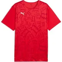 Puma teamJAWS Short Sleeve Shooting basketbalshirt met print voor Heren, Rood, Maat XS