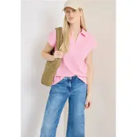 Cecil Dames Tweekleurig poloshirt - Roze - XS