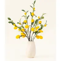 Easyplants | Zijden kunstbloemen boeket Lemons | Zijde | Nepbloemen | Geel, Groen | Onderhoudsvrij | Kant-en-klaar
