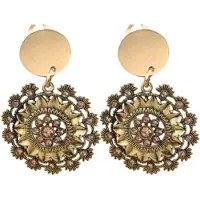 Charme Bijoux Clip oorbellen Mila- Mea goudbrons- 4 cm- geen gaatje-