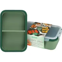 Bourgini Frosti Bits – Diepvriesbakjes set – 2 Siliconen Meal Prep Bakjes – 2 Vakken per Bakje (2 x 650ml) – Voordeelset – Lekvrij – BPA-vrij