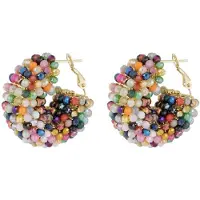Yehwang Oorbellen Happy Beads goud multi