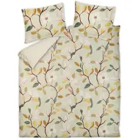 Vandyck Dekbedovertrek Twiggy Pistache Satijn-200 x 200 / 220 cm | 2-Persoons
