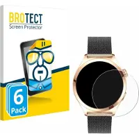 BROTECT - Screenprotector voor Niolina Smartwatch 1.27" - Folie Beschermfolie transparant 6 Stuks