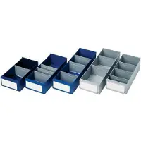 LA-KA-PE Stellingbak | L400xB160xH100/112mm | grijs PK | 15 stuks - MB 400-160 GRAU MB 400-160 GRAU