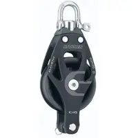 Harken Single Swivel Pulley With Becket 45 Mm Zwart