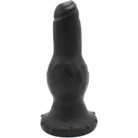 Dinoo - XXL Anaal Dildo Met bolvormige verdikking Van TPE - Zwart