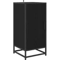 vidaXL Dressoir Zwart Eiken 35,5 x 35 x 76 cm