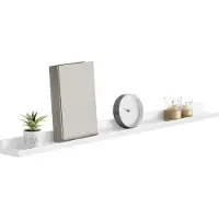 Songmics Zwevende fotobalk wit