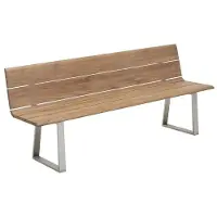 Niehoff Nova bank roestvrij staal/teak