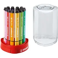 Stabilo Trio Scribbi - Ergonomische Viltstift - Onverwoestbaar Door Meeverende Schrijfpunt - Box Met 12 Kleuren