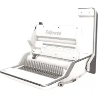 Fellowes Lyra multifunctionele inbindmachine, inbinden/snijden/ponsen, tot DIN A4, B 423 x D 395 x H 153 mm, zilver-wit
