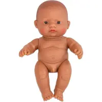 Miniland Babypop - Latijnse Jongen 21Cm - Met Vanillegeur - Waterdicht - 10 Maanden