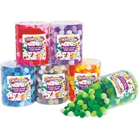 Colorations , knutselpompons, 6 kleuren - set met 1500 stuks
