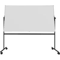 Legamaster Verrijdbaar en draaibaar whiteboard UNITE - aan 2 zijden te gebruiken - geëmailleerd - B 2200 x H 1200 mm - grijs onderstel