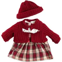 Miniland Poppenkleding Winter 38 Cm Polyester Rood 4-delig