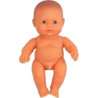 Miniland Babypop - Europese Jongen 21Cm - Met Vanillegeur - Waterdicht - 10 Maanden