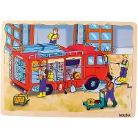 Beleduc lagenpuzzel brandweer 58 stukjes