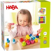 Haba Insteekspel - Peuterspeelgoed van beukenhout - Vanaf 2 jaar