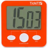 TickiT Jumbo Timer, kinderwekker, 3 jaar, rood