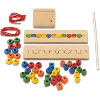 Toys for Life 'Sorteer de kralen' - Ruimtelijk inzicht leren - Educatief speelgoed - Sensorisch speelgoed - Houten Speelgoed - Spelend leren Motoriek - Educatief speelgoed vanaf 3 tot 6 jaar