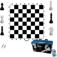 Alldoro Schaakspel XXL - Schaken – Jumbo speelset met opbergtas – Speelklassieker voor binnen en buiten – 158x158cm