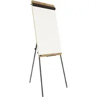 Rocada Flipchart NAT0610 (b x h) 700 mm x 1900 mm Hout, Eiken, Wit (RAL 9003) Afwisbaar, Beschrijfbaar, In hoogte verstelbaar, Incl. opbergbakje, Magneetband