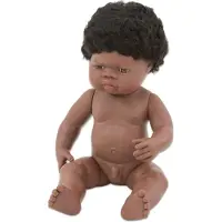 Miniland Pop - Pop Afrikaanse Jongen 38Cm - Met Vanillegeur - 10 Maanden