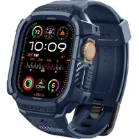 Spigen Appl Watch Ultr 2/1 RugArmProNvBl, Sporthorloge + Smartwatch-accessoires, Blauw