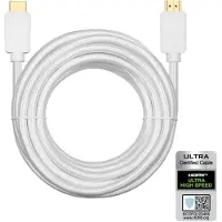 NÖRDIC HDMI-N1051A – Ultra High Speed HDMI 2.1 kabel - Gecertificeerd - 8K60Hz - 48Gbps - Dynamische HDR eARC - 5m - Wit