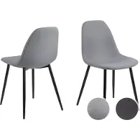 Giga Eetkamerstoel Willy Grijs Sawana - Living- Set van 4