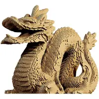 Cartonic - DRAGON- 3D Puzzel- 3D- Puzzel- DIY- Cadeau-kado-DIY- Kinderen en volwasssenen- karton- ecologisch
