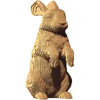 Cartonic - Rabbit- 3D Puzzel-Speelgoed- Puzzel-DIY- Creatief- Karton- Kinderen en volwassen- 3D- puzzel-Konijn