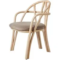 Gubi Bistra Eetkamerstoel Naturel / Fustagno 002 - Stoelen Rotan Natural - 10141589
