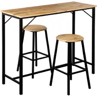 Kesper - Keukenbar - bartafel - barkrukken - 3-delig - zwart - hout