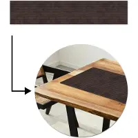 MuchoWow Tafelloper 200x40 cm - Tafelmat vinyl Donkerbruin - Roest print - Strepen - Patroon - Tafeldecoratie - Tafelversiering - Keuken decoratie - Tafel versiering