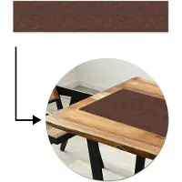 MuchoWow Tafelloper 200x40 cm - Tafelmat vinyl Roest - Bruin - Rood - Tafeldecoratie - Tafelversiering - Keuken decoratie - Tafel versiering