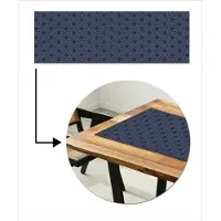 MuchoWow Tafelloper 150x50 cm - Tafelmat vinyl Patroon - Blauw - Geometrisch - Tafeldecoratie - Tafelversiering - Keuken decoratie - Tafel versiering