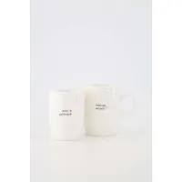 Zusss Cadeauset - Koffiemok En Theemok Mein Goldstuck - Verjaardag - Cadeau Dames Keramiek Wit / Zwart