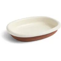 HAY Barro ovale serveerschaal Off-white, large 27x36 cm