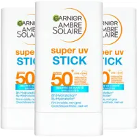 Garnier 3x Ambre Solaire Super Uv Stick Spf 50+ 18 Gr