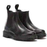 Dr. Martens Shop Voor 2976 Gladleren Dames Mono Zwarte Laarzen