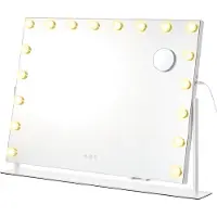 Songmics Hollywood make-up spiegel met verlichting, 80 x 13 x 64,5 cm – Afmetingen: 80L x 60B cm
