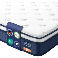 Vasagle Matras pocketveringmatras 140 x 200 x 20 cm blauw RMZ214QZ02
