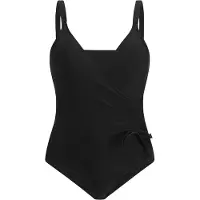 Regatta Dames Baylenne Effen Eénstuk Swimsuit (Zwart)