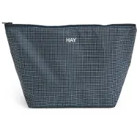 HAY Grid Pouch Medium | Dark blue